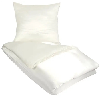 Billede af Silke sengetøj 140x220 cm - Hvidt sengetøj - Sengelinned i 100% Silke - Butterfly Silk hos Shopdyner.dk